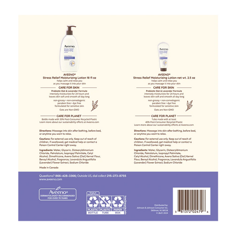 Stress Relief Body Lotion, Lavender Scent - 2.5oz