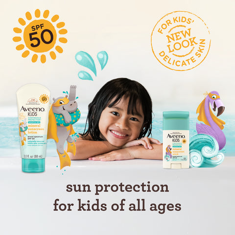 Kids Continuous Protection Mineral Sunscreen Stick with Broad Spectrum, SPF 50