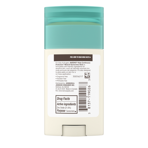 Kids Continuous Protection Mineral Sunscreen Stick with Broad Spectrum, SPF 50