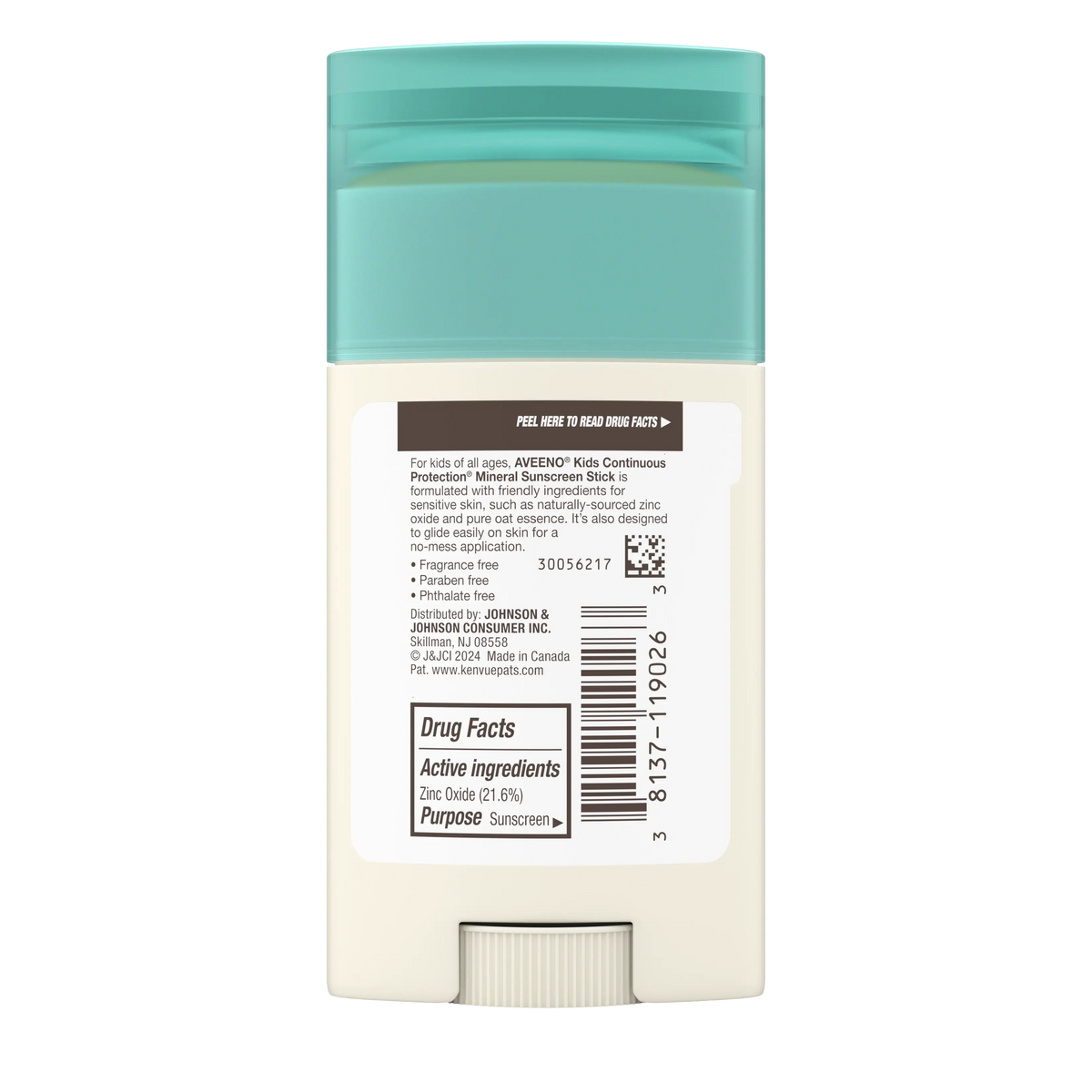 Kids Continuous Protection Mineral Sunscreen Stick with Broad Spectrum, SPF 50