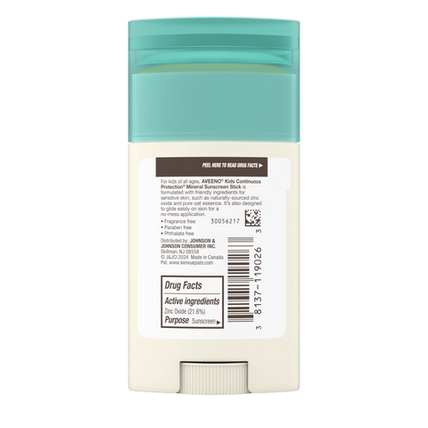 Kids Continuous Protection Mineral Sunscreen Stick with Broad Spectrum, SPF 50