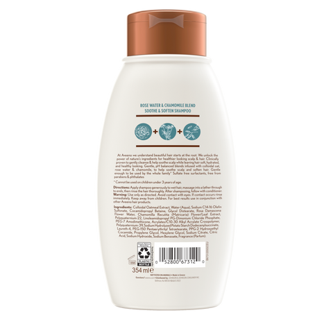 Rosewater & Chamomile Blend Soothe and Soften Shampoo