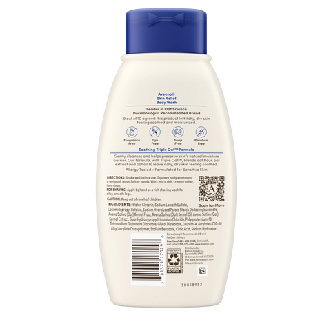 Skin Relief Fragrance-Free Body Wash for Sensitive, Itchy, Dry Skin - 12oz